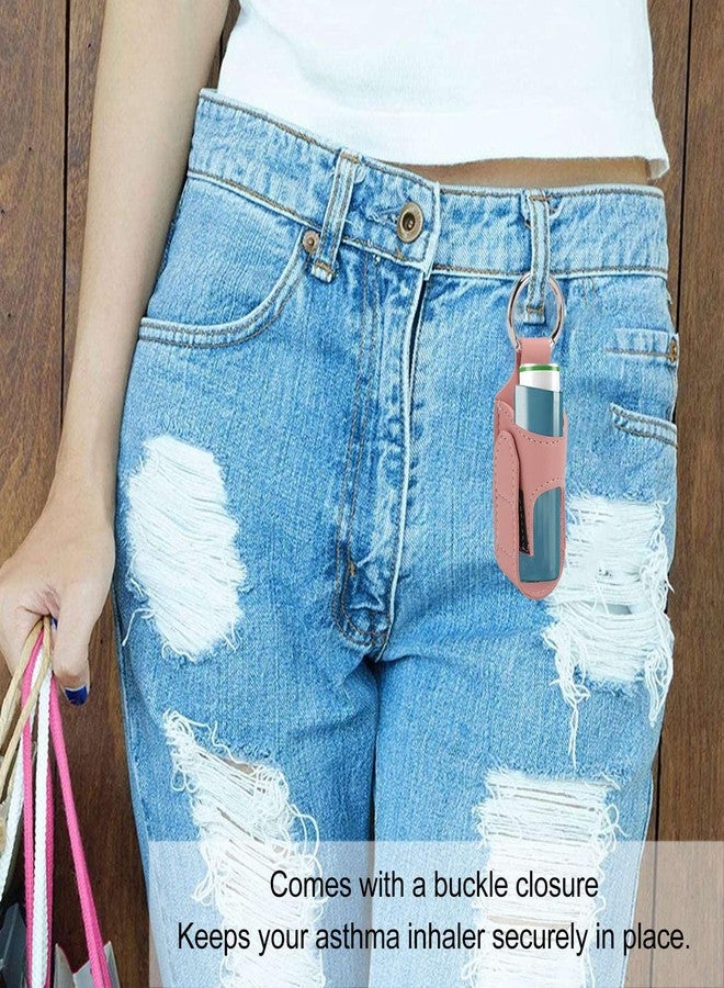 ZJchao Inhaler Case Holder, 2PCS Asthma Inhaler Holder Portable Storage Protective PU Leather Asthma Inhaler Case Lightweight and Protective Shell for Daily Use, Travel and School () - Image 2